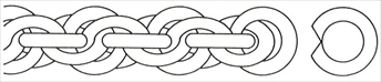 ロープ/縄コード/フレンチロープチェーン